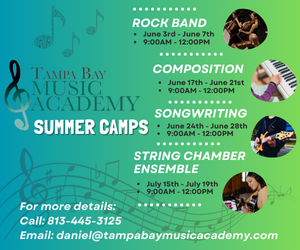 Tampa Bay Music Academy Camps 